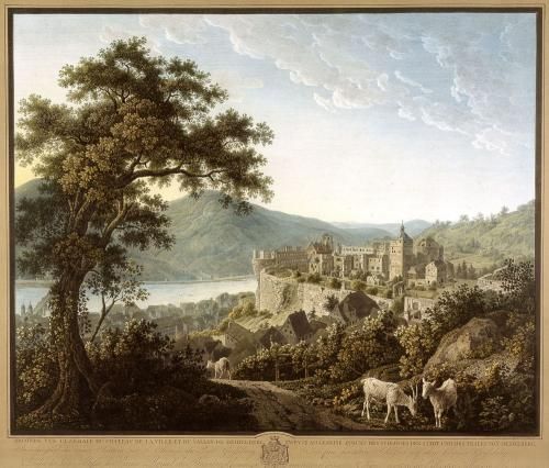 Die große Leidenschaft für das Heidelberger Schlossmotiv zeigt sich in diesem kolorierten Kupferstich von Charles de Graimberg aus dem Jahr 1817 (Foto: KMH)