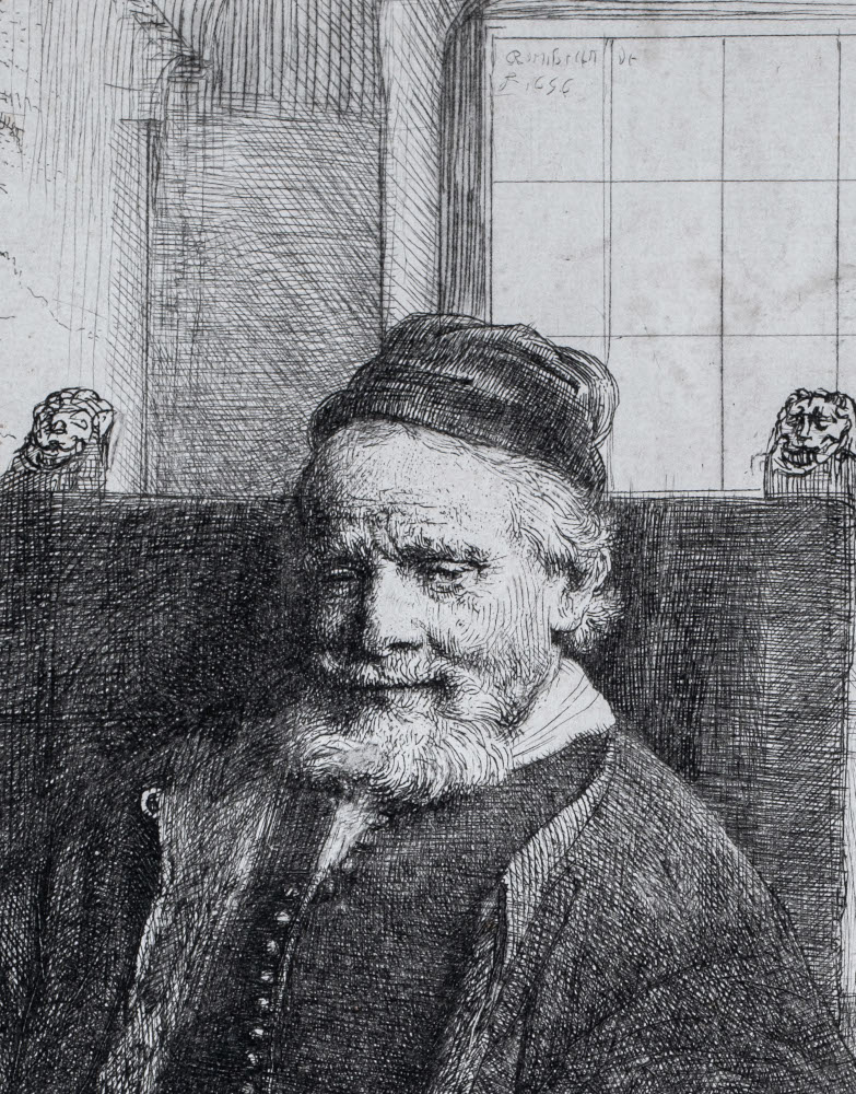 Radierung von Rembrandt Harmensz. van Rijn, 1656, Theodor Springmann Stiftung 