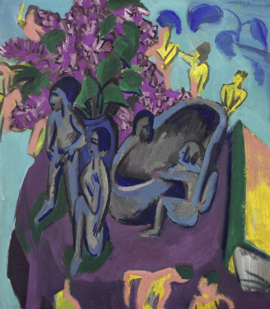 Stillleben mit Plastiken und Blumen Ernst Ludwig Kirchner, 1912, Groninger Museum, Foto: Marten de Leeuw