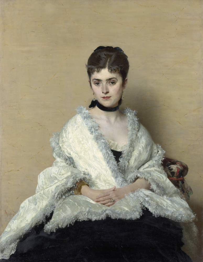 Domenico Morelli, Porträt von Olena Tolstoi, 1875, Odesa Museum für Westliche und Östliche Kunst; Foto: Christoph Schmidt, Gemäldegalerie Berlin